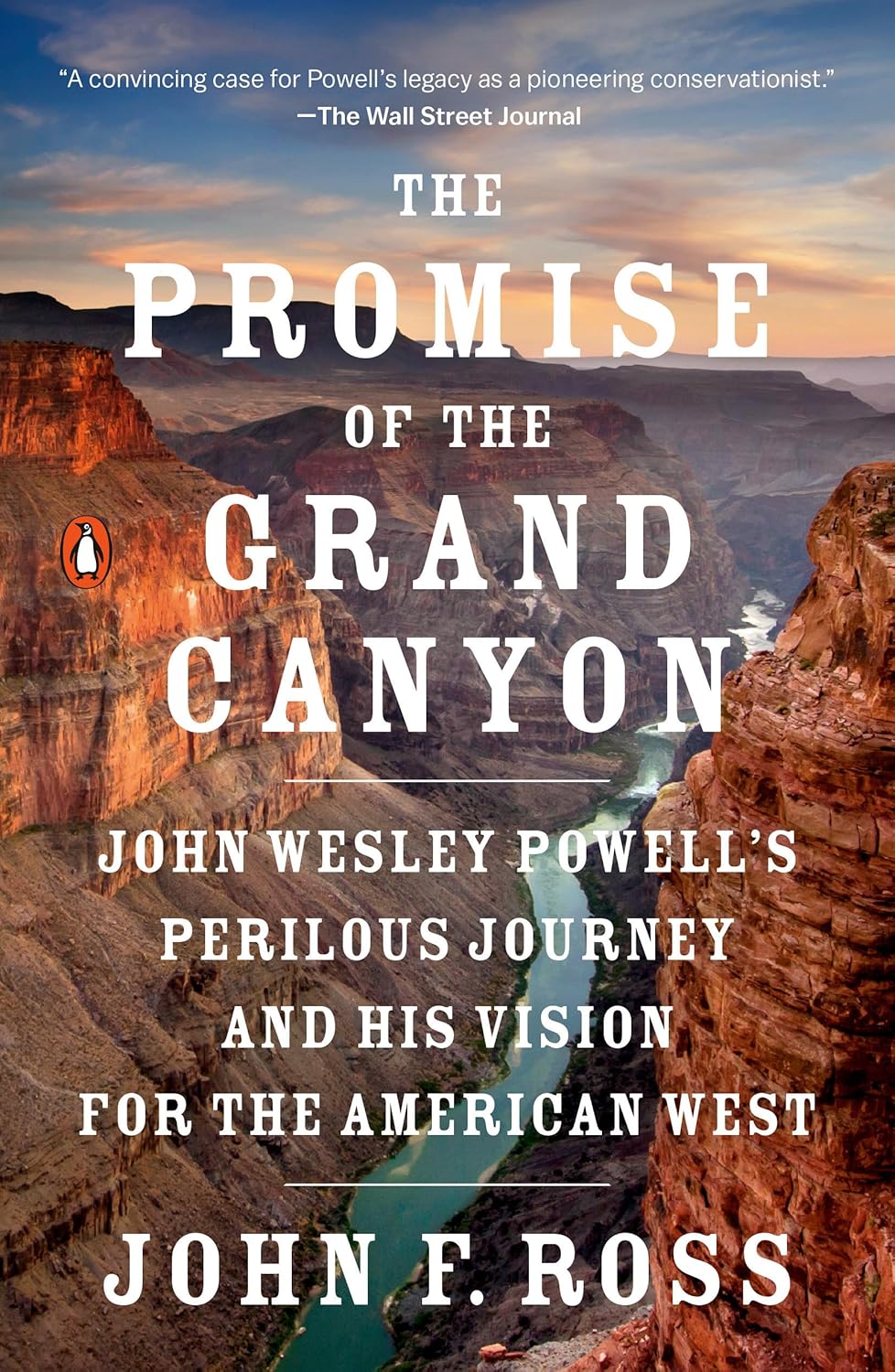 Book cover showing a view looking down into the grand canyon.