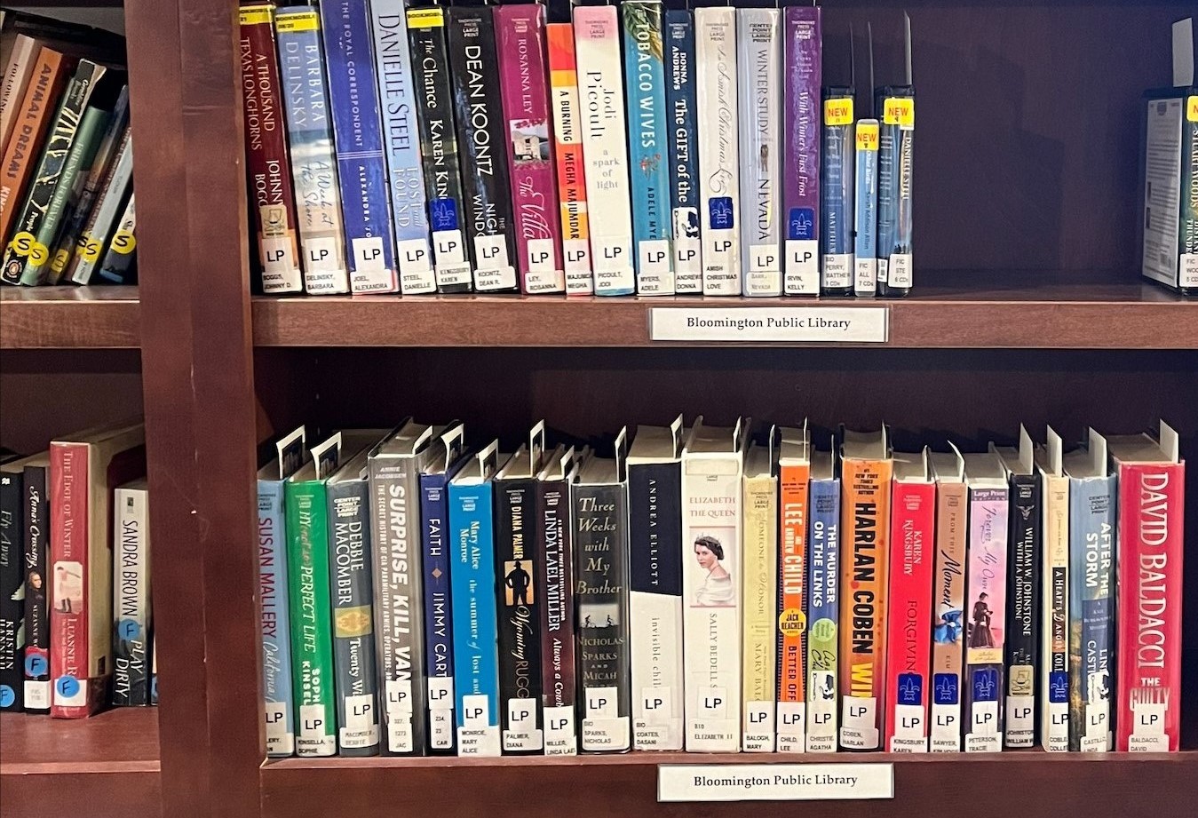 Books on Shelves for Deposit collections