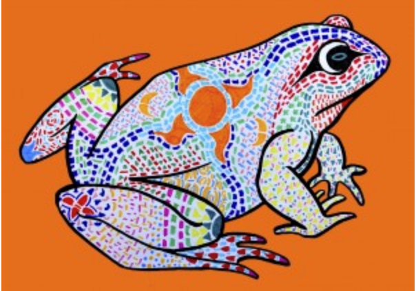 mosaic frog