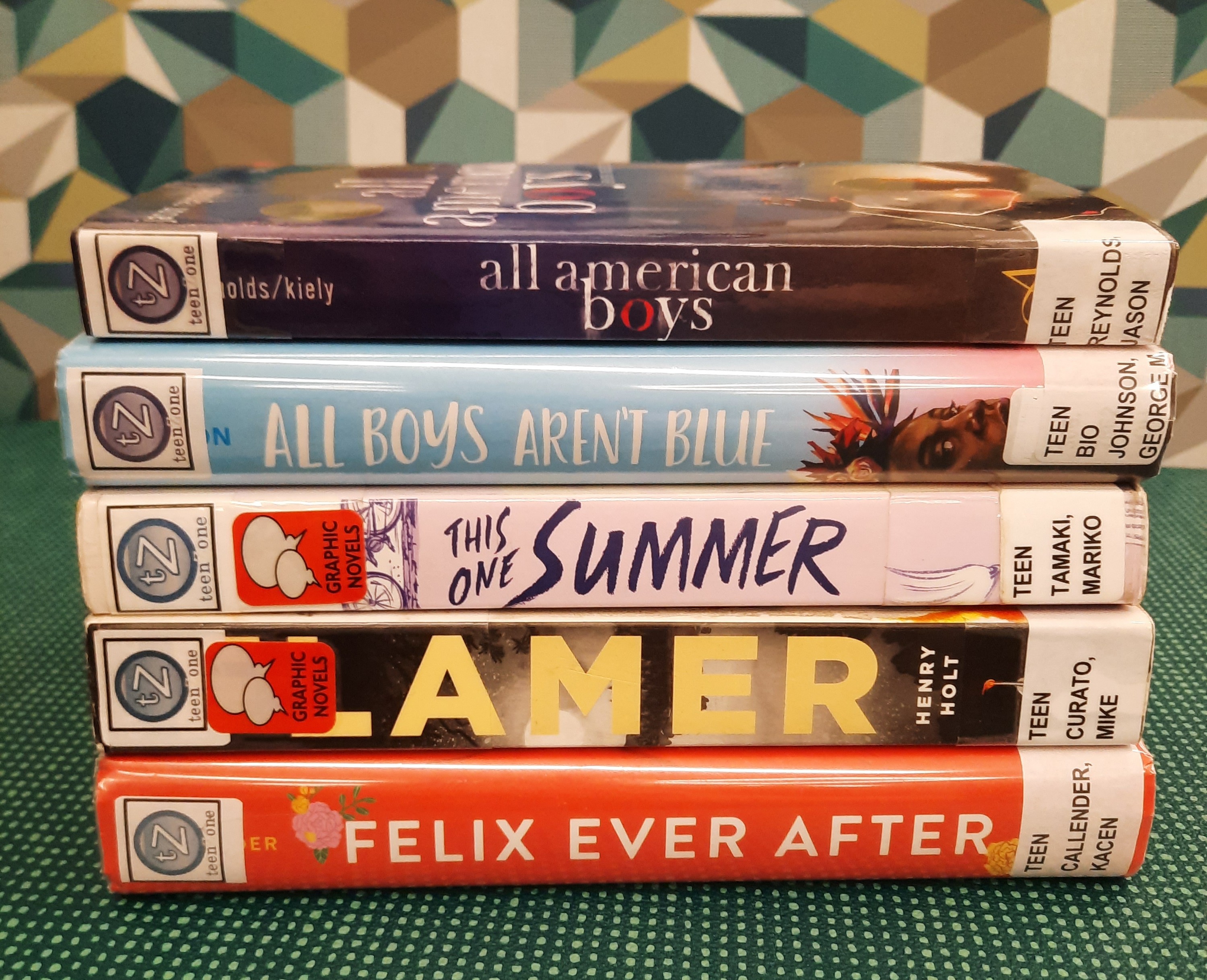 Stack of books that fit the theme of Banned Books