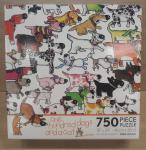 One hundred dogs and a cat puzzle image