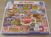Puzzle cover showing a variety of fast food logos.
