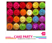 Puzzle cover showing cupcakes with colorful frosting in rainbow order.