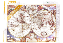 Puzzle cover showing a map of the globe.