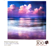 Puzzle cover showing an image of the ocean with purple clouds at sunrise.