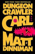Cover of the book Dungeon Crawler Carl by Matt Dinniman. Small image of a person running. 